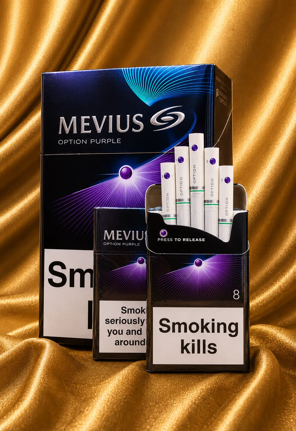Mevius Option Purple 8 (Japan) 1 เม็ดบีบ