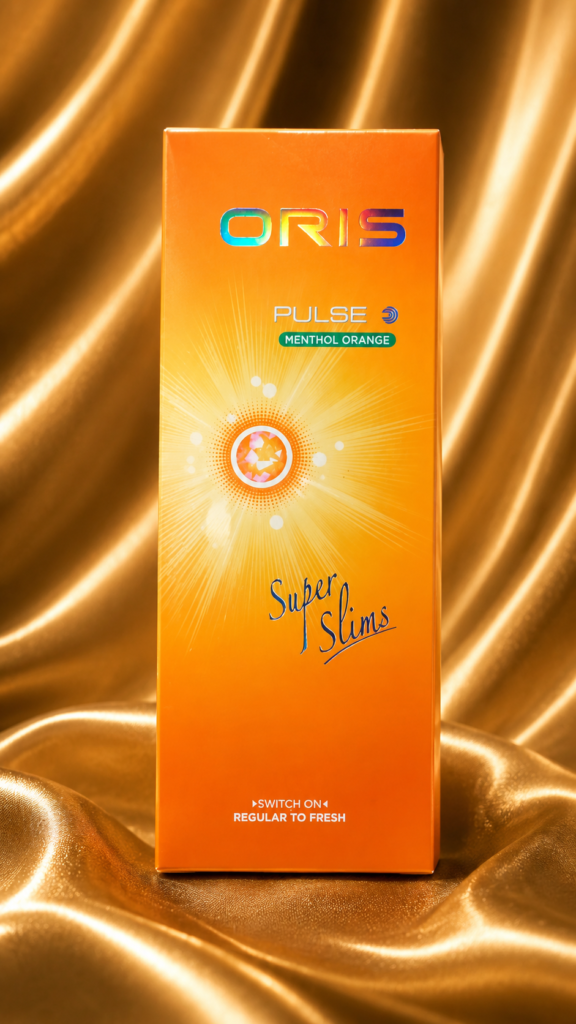 Oris Pulse Menthol Orange Super Slims (1 เม็ดบีบ) มวนเล็ก