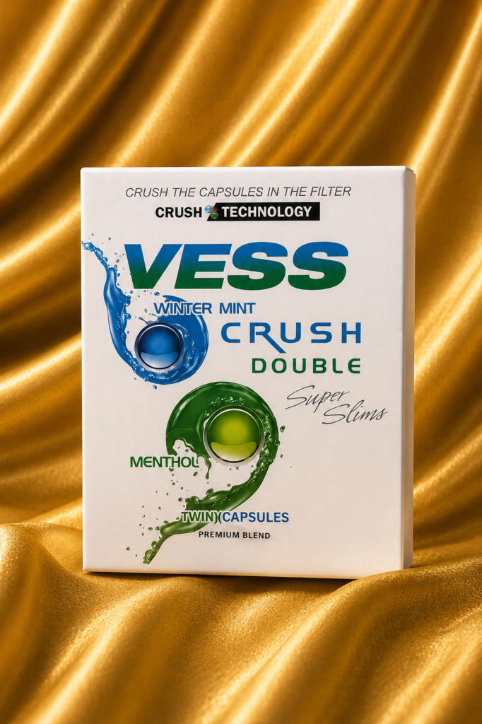 Vess Crush Double Winter Mint & Menthol Super Slims (2 เม็ดบีบ)